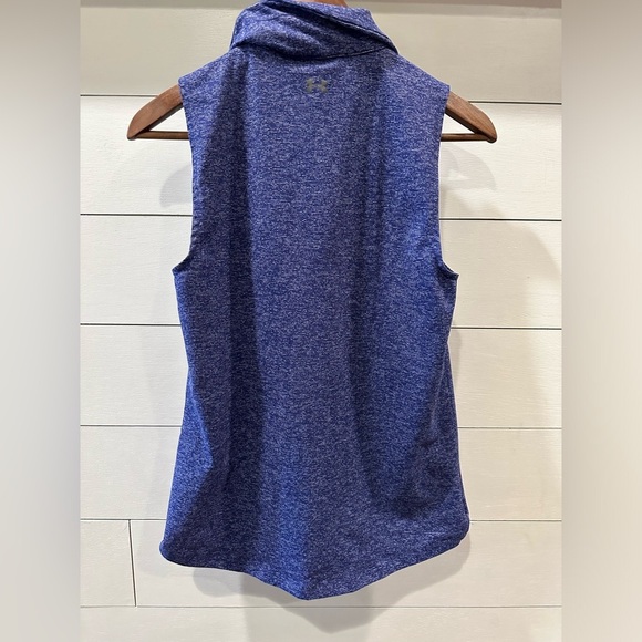 Under Armour Blue Sleeveless Zip-Up Vest- size Small - Picture 3 of 6